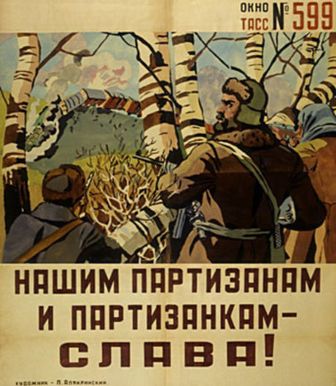 Za zgodą http://www.russianposter.ru Plakat z 1942r.Autor Aljakrynskij